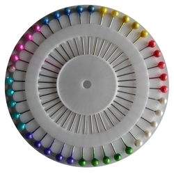 Szpilki krawieckie kolorowe perłowe 30 mm - 40szt